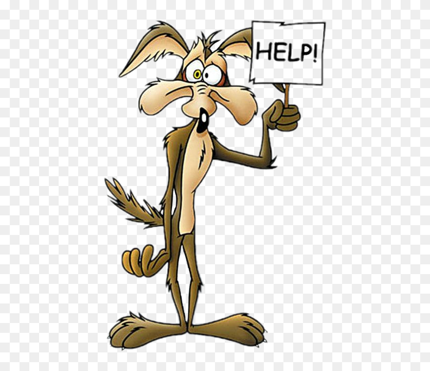 Wile E Coyote Help Clipart