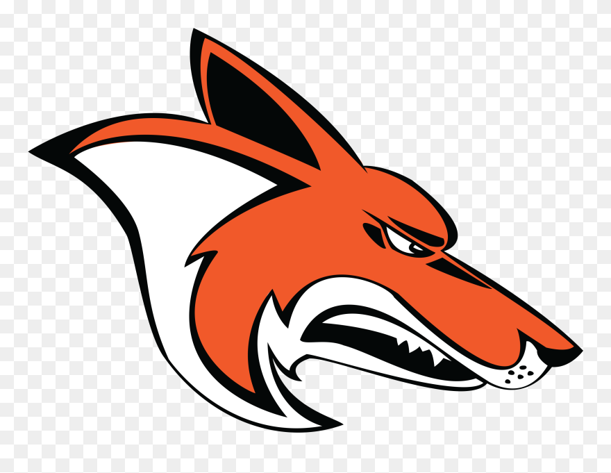 Orange And Black Coyote Head - Coyotes Williston High School Clipart
