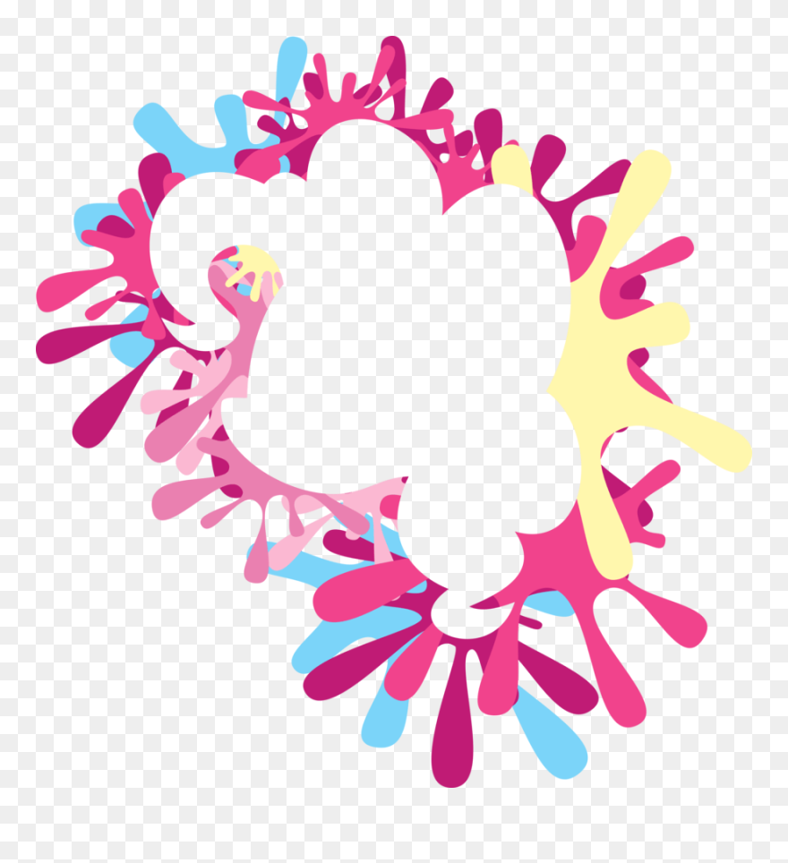 Rainbow Ink Splatter Clipart - Rainbow Slime Clipart - Png Download