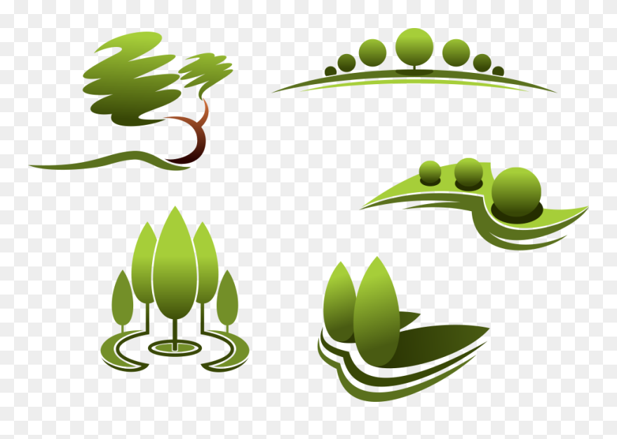 Frames Illustrations Design - Landscape Architecture Logo Design Clipart