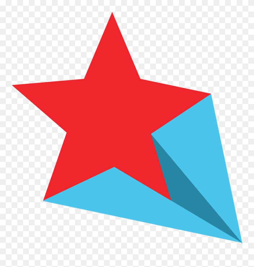 Orange Clipart Shooting Star - Red Shooting Stars - Png Download