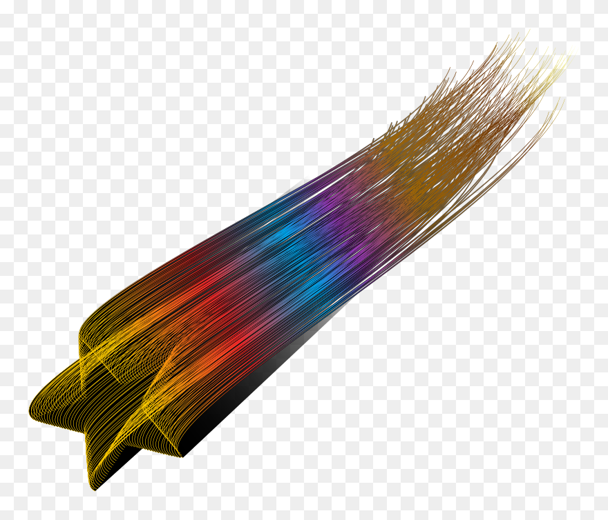 Fiery Falling Star - Shooting Star Trail Png Clipart