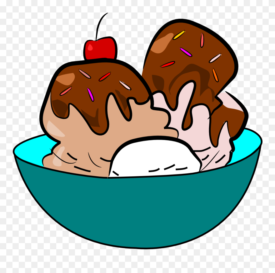 Transparent Ice Cream Clipart - Ice Cream Sundae Clipart - Png Download
