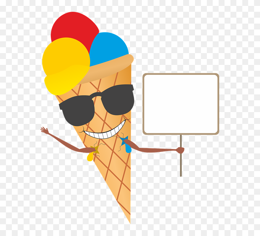 Transparent Ice Cream Clipart - Png Ice Cream Sunglasses Clipart