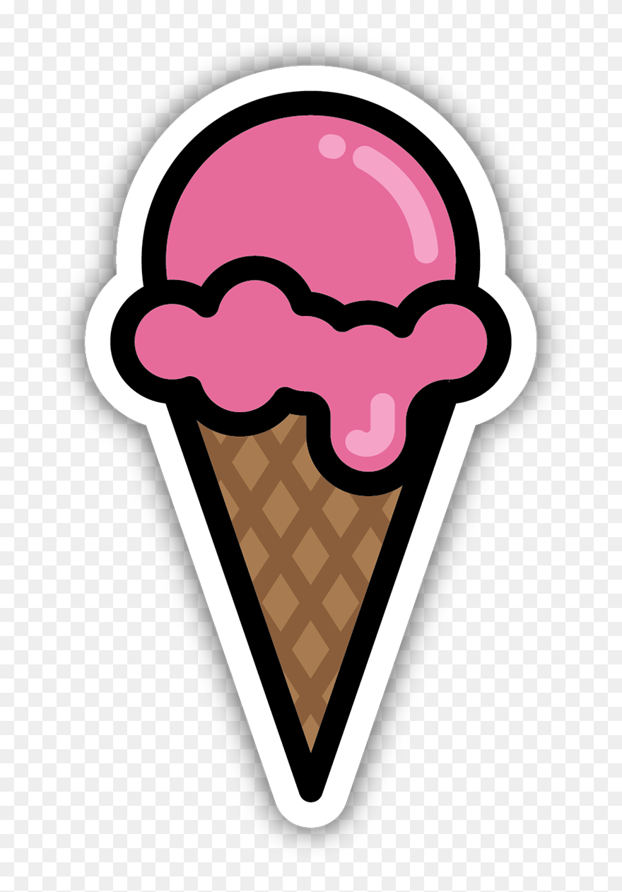 Ice Cream Cone Sticker Clipart
