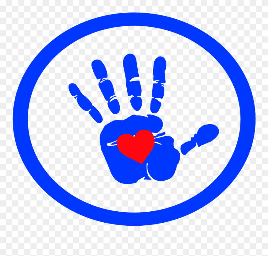 Transparent Large Group Preschool Clipart - Transparent Background Green Hand Print - Png Download