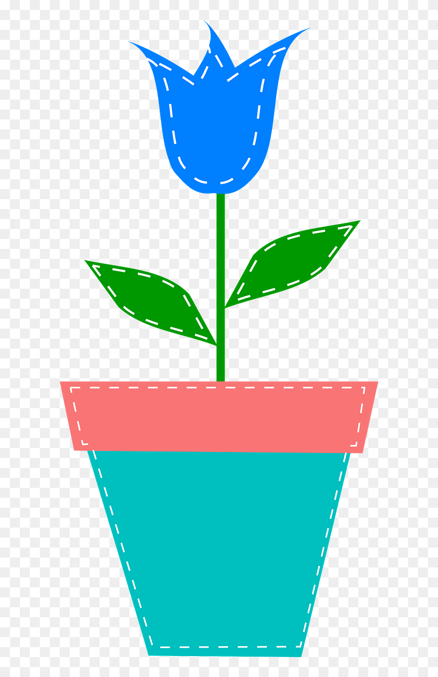 Pot Plant In Cartoon Clipart