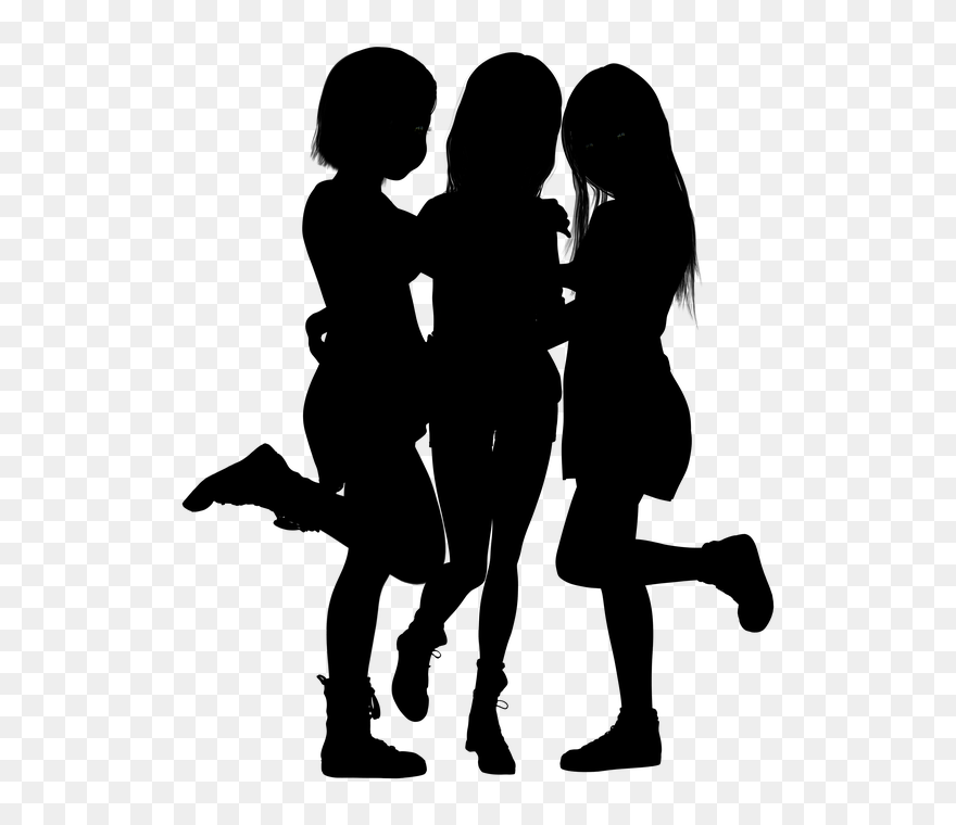 Silhouette Clipart Friend - Icon Best Friend Png Transparent Png