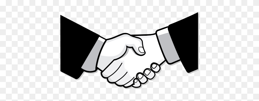 Transparent Handshake Black And White Text Hand Clipart - Shake Hand Clipart Png