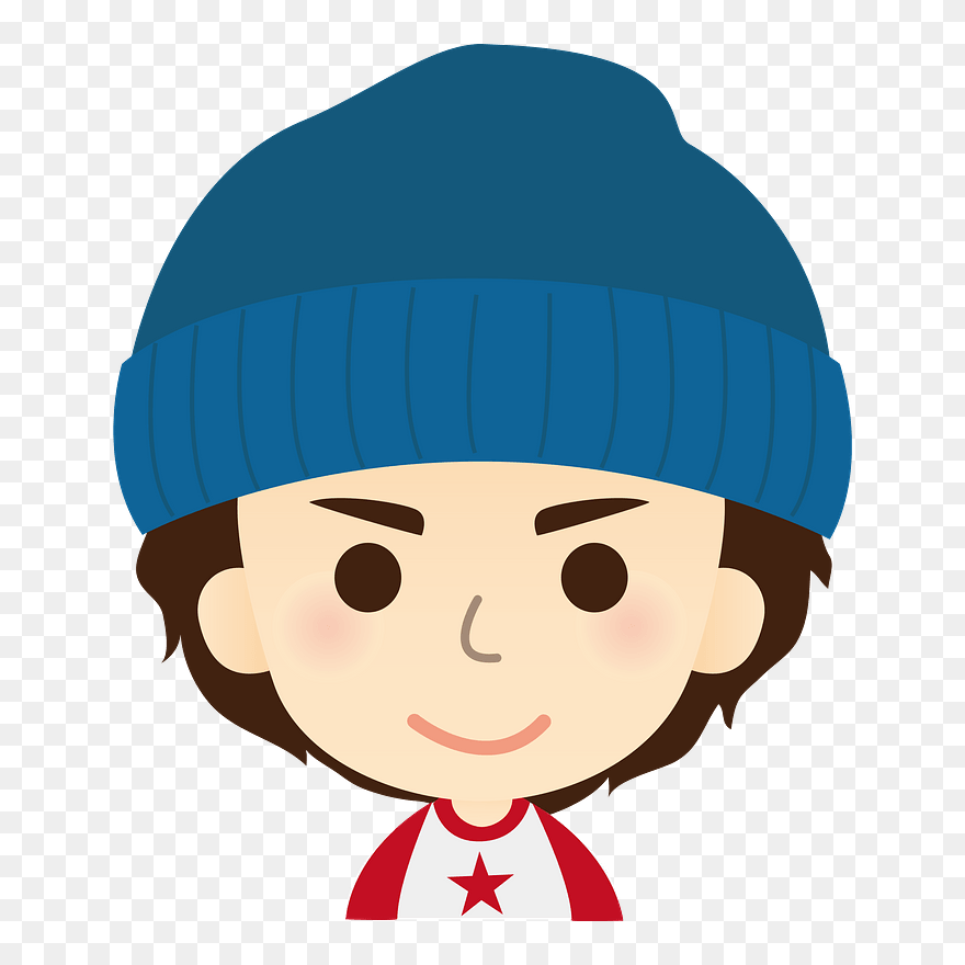 Man Knit Cap Face Clipart - ニット 帽 イラスト 男 - Png Download