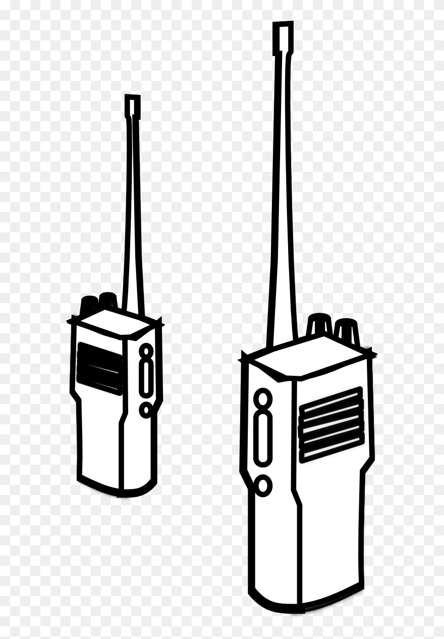 Clipart Phone Two Way - Walkie Talkie Clipart Black And White - Png Download