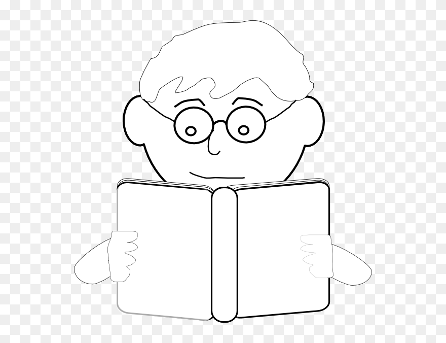 Student Reading Clip Art At Clker - Bpok - Png Download