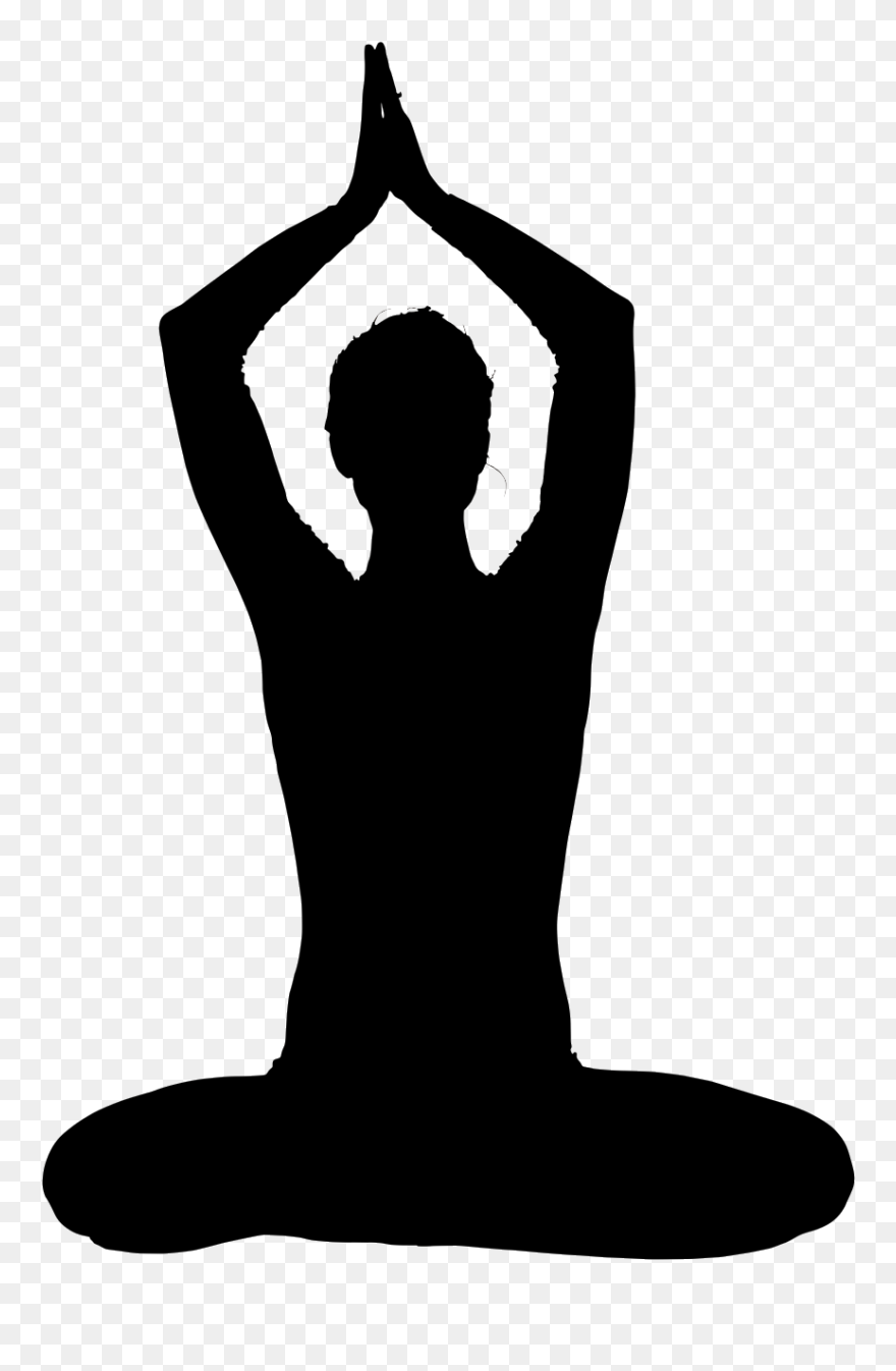 Meditation Clipart Pranayam - Yoga Silhouette Png Transparent Png