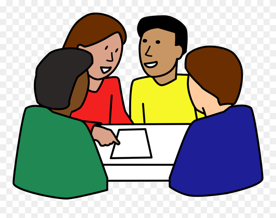 Students Working Together Clipart - Png Download