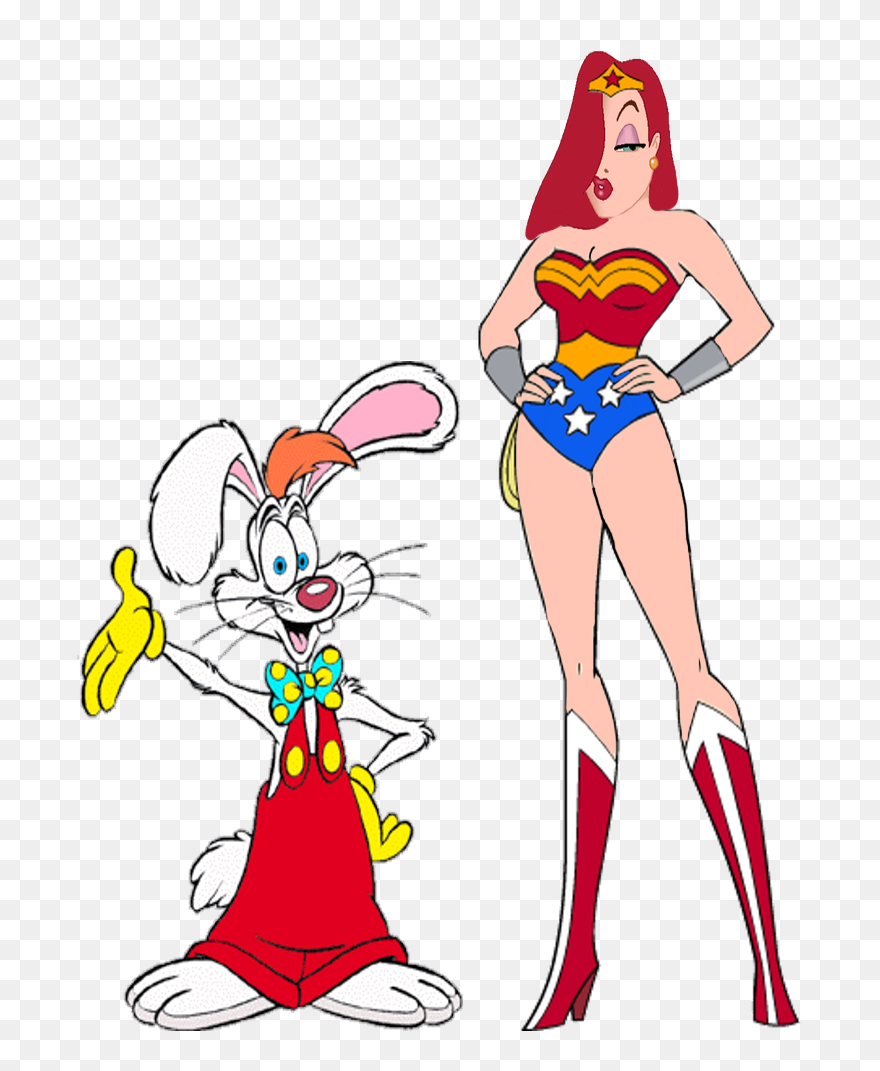 Jessica Rabbit As Wonder Woman With Roger Rabbit - Jessica Rabbit Wonder Woman Clipart