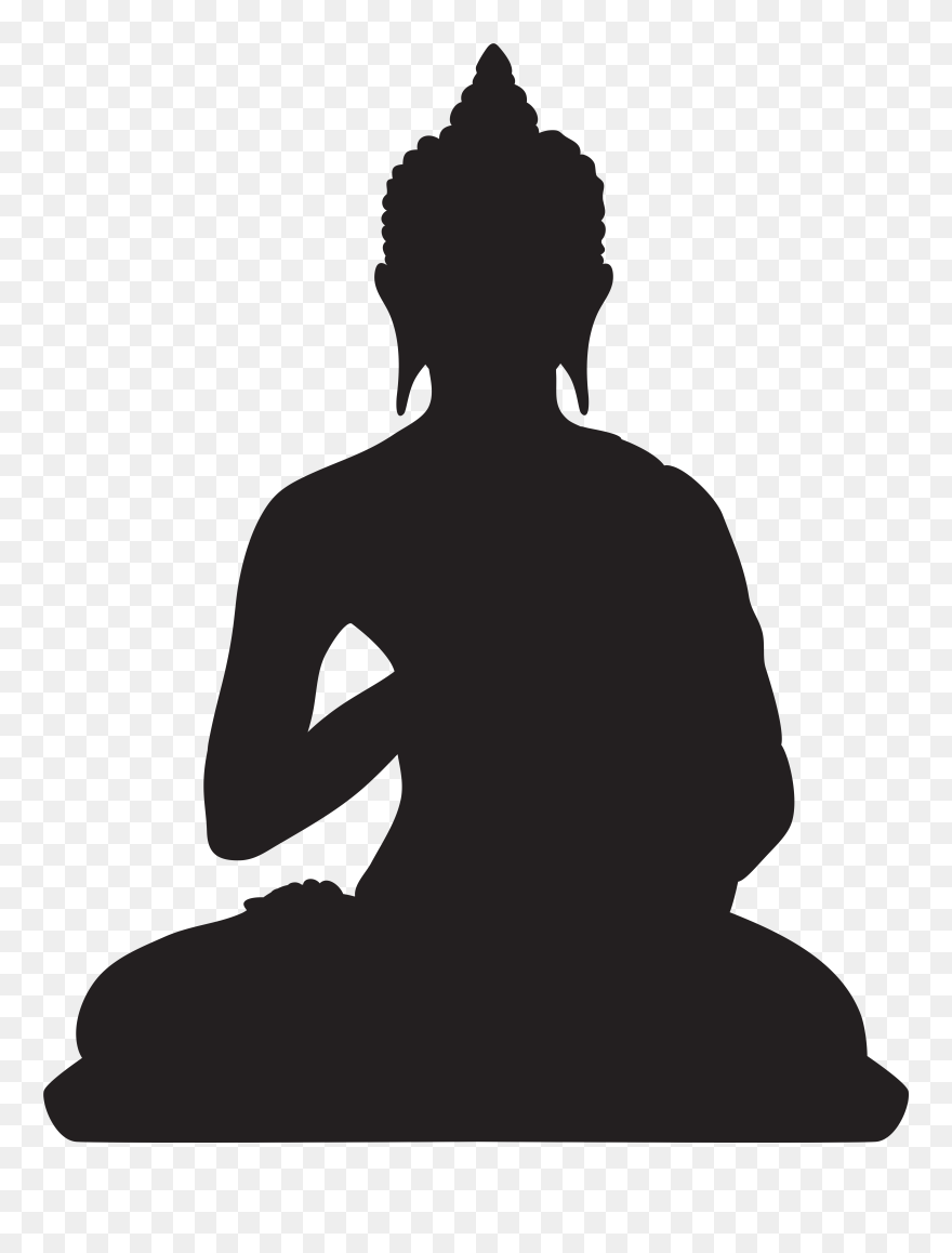 Standing Buddha Buddhism Silhouette Buddharupa Clip - Png Download