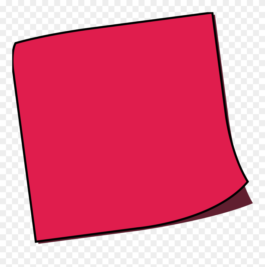 Transparent Background Red Sticky Notes Clipart