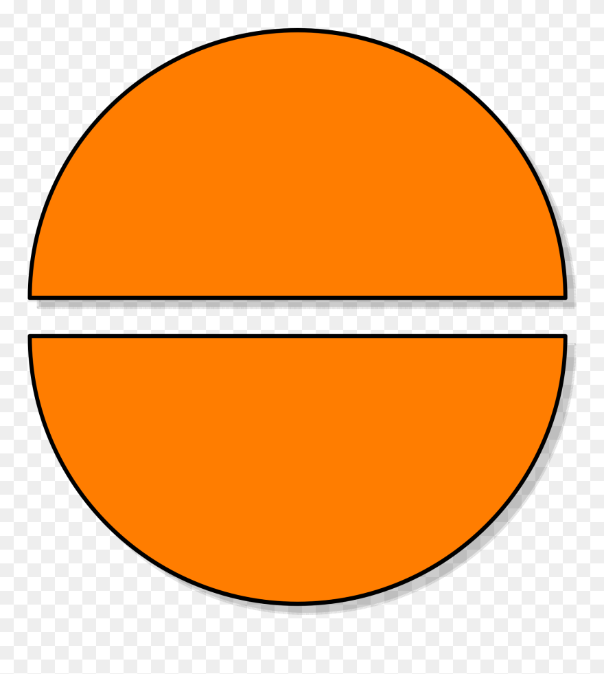 Fractions Clipart Semi Circle - Ejemplos Sustantivos Partitivos Con Imagenes - Png Download
