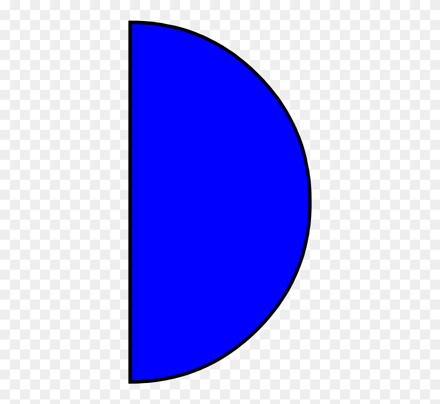 Blue Circle Clipart - Semi Circle Shape Clipart - Png Download