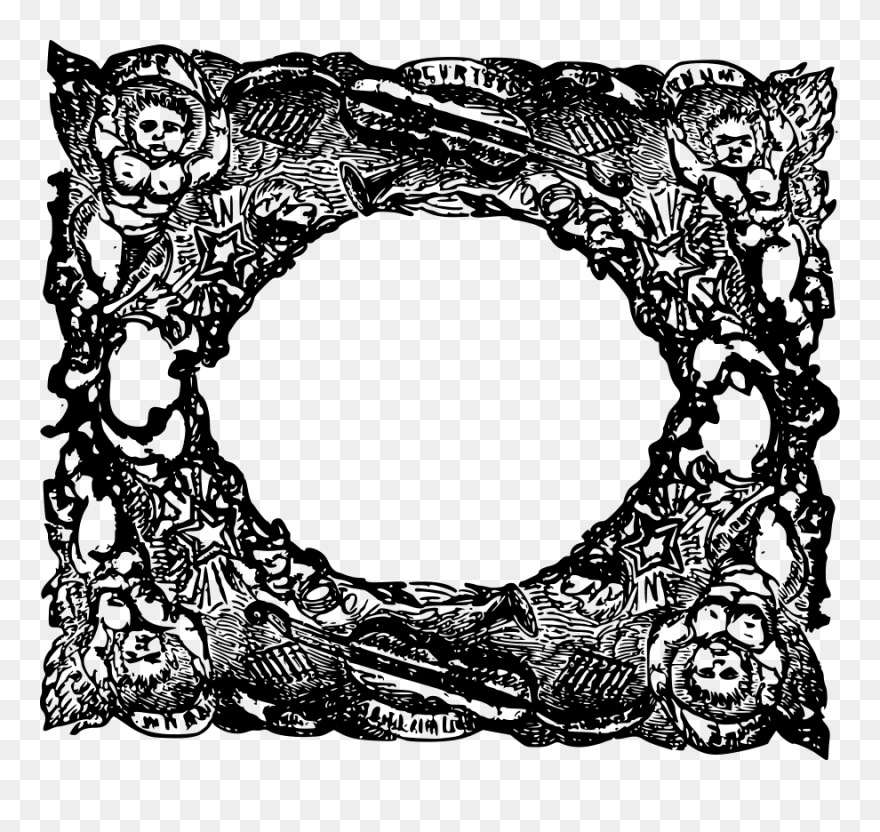 Strange Half-naked Baby Frame Clipart, Vector Clip - Weird Frame Png Transparent Png