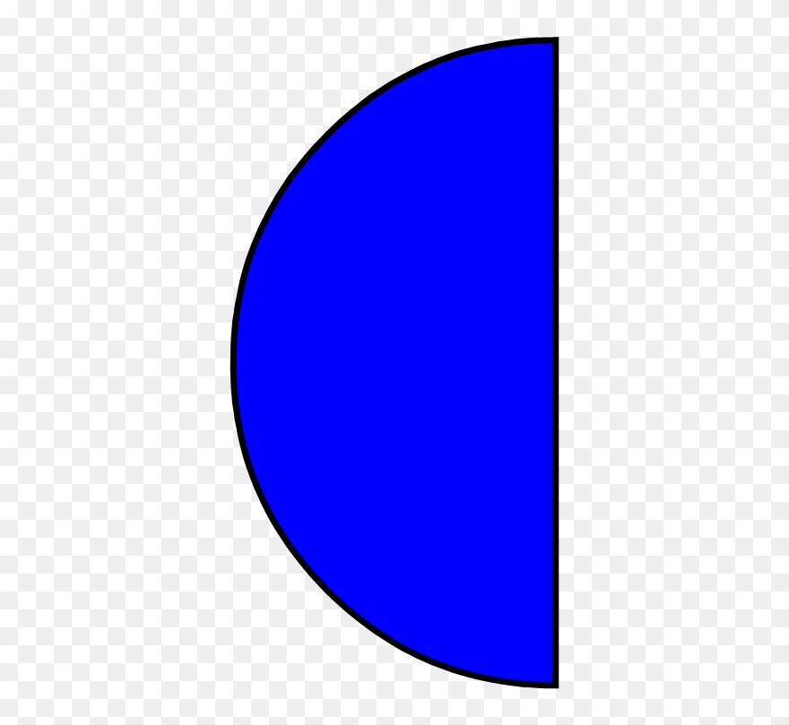 Dark Blue Semi Circle Clipart