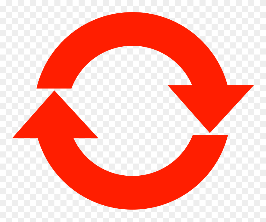 Red Half Circle Arrow Png - Red Arrows In A Circle Clipart