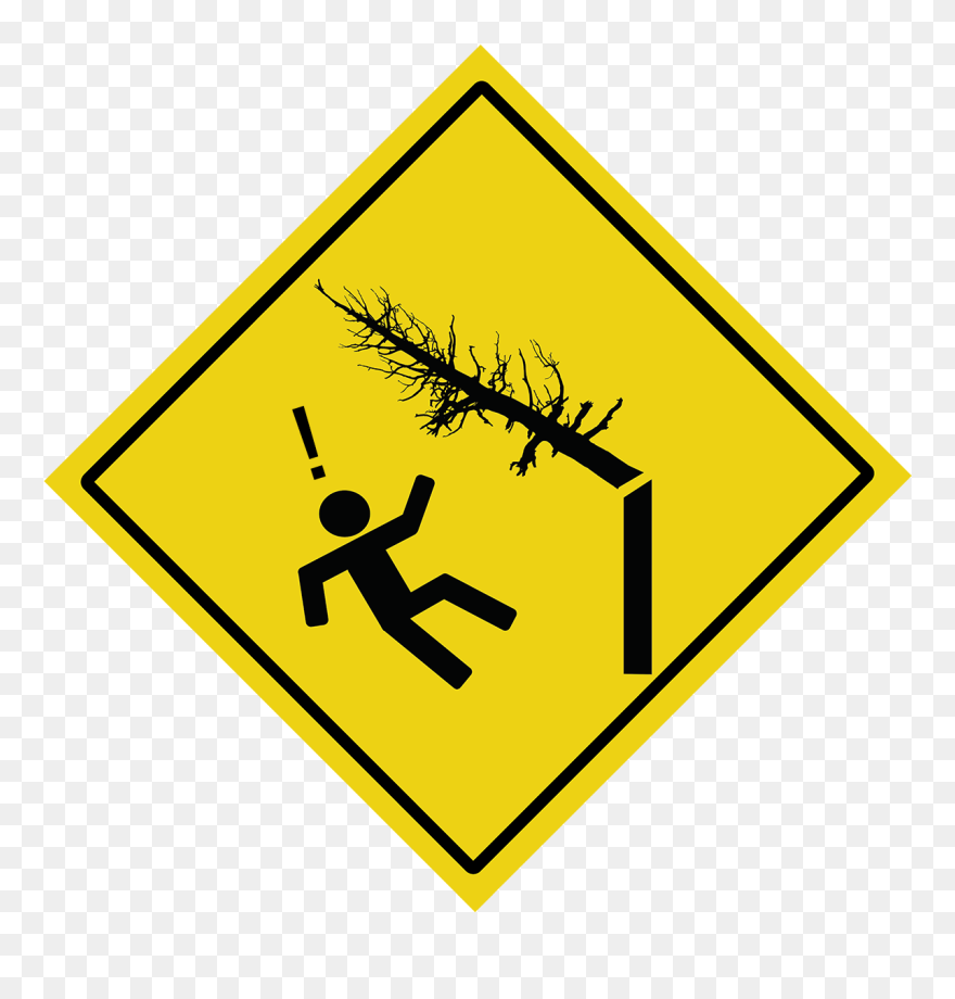 Transparent People Falling Png - Traffic Sign Clipart