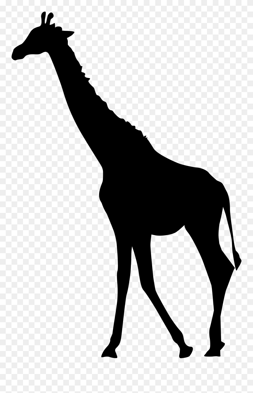 Giraffe Silhouette Png Transparent Clip Art Image​ - Giraffe Silhouette Png