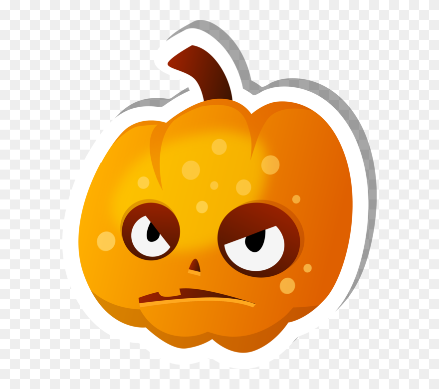 Angry Pumpkin Face Clipart Banner Black And White Download - Png Download