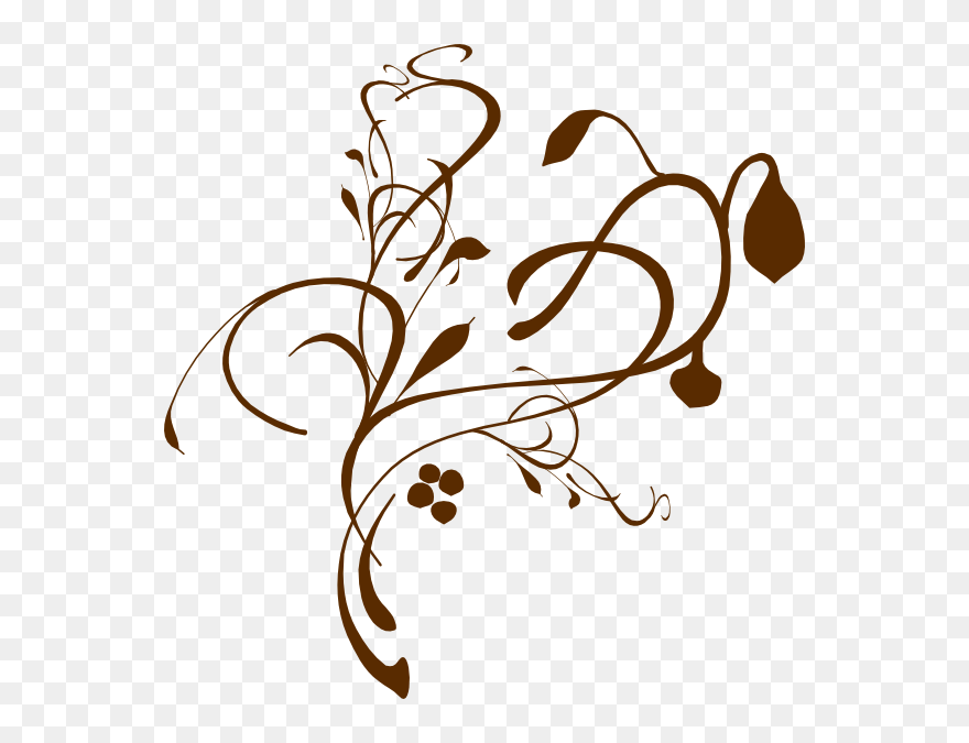 8 Best Image Of Curly Border Designs Clip Art - Vines Clip Art - Png Download