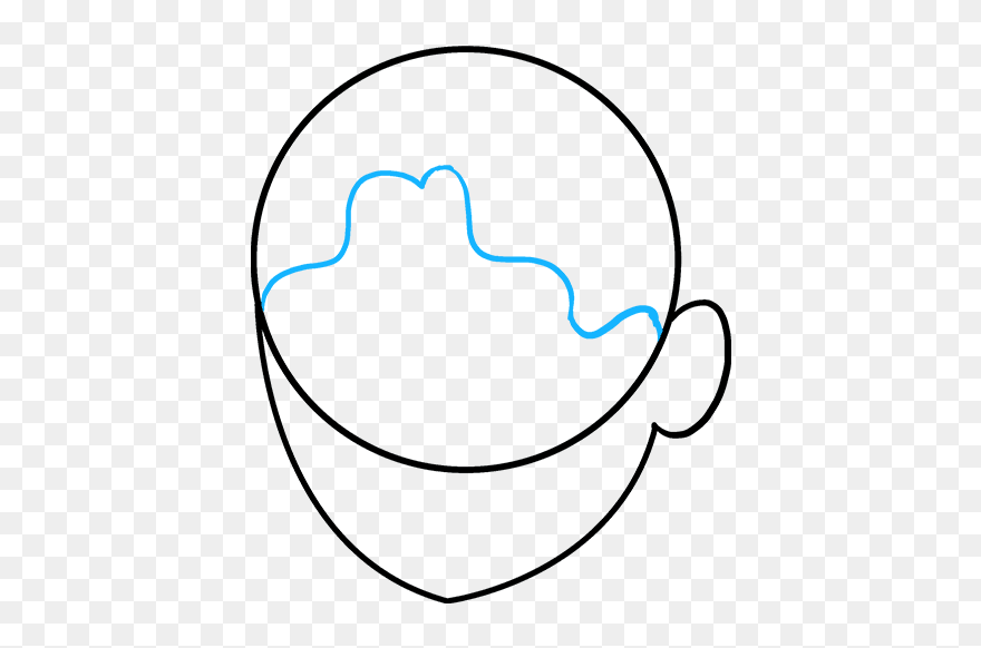 How To Draw Curly Hair - Line Art Clipart