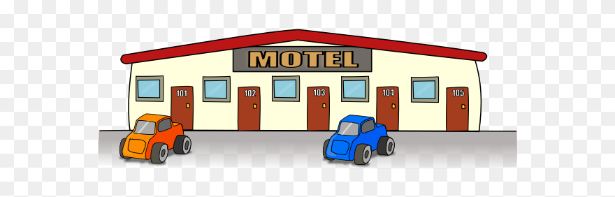Motel - Family Car Clipart