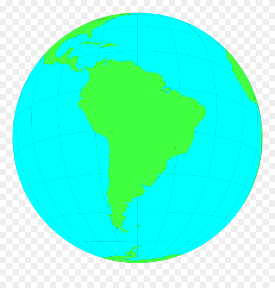 Cartoon Earth Clipart - Earth South America Clipart - Png Download