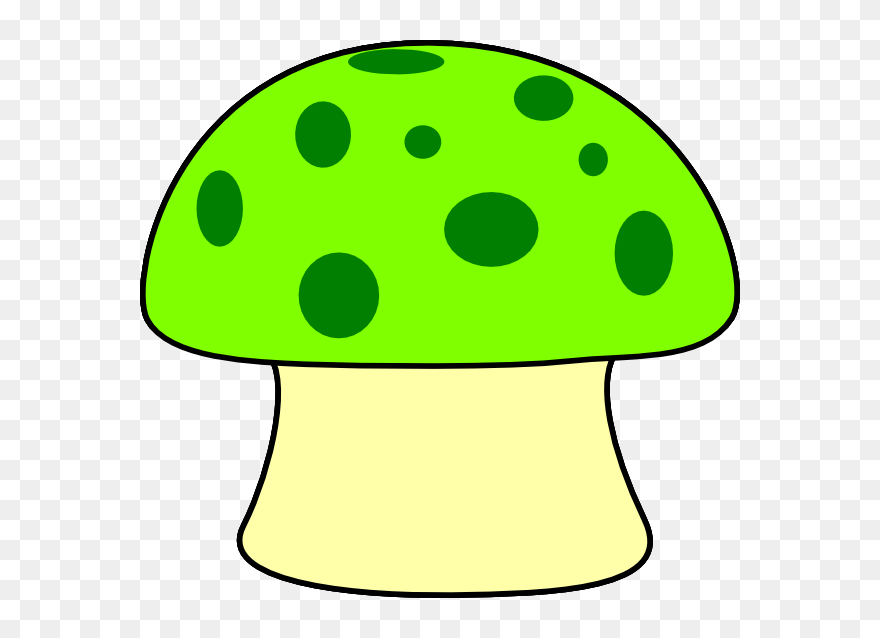 Green Mushroom Clipart - Png Download