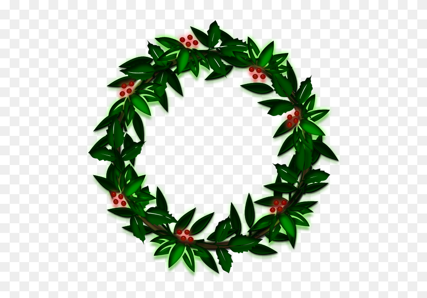Clipart Evergreenwreath Png Transparent Library Free - Clip Art