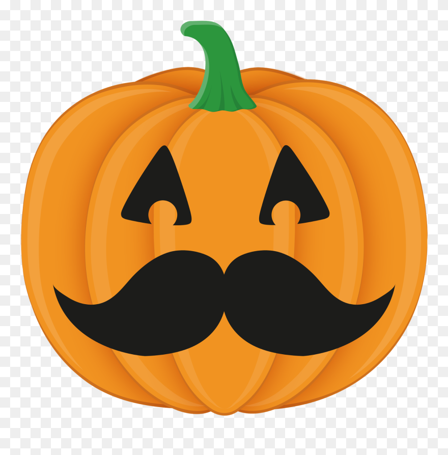 The Chalkboard Garden - Mustache Jack O Lantern Clipart