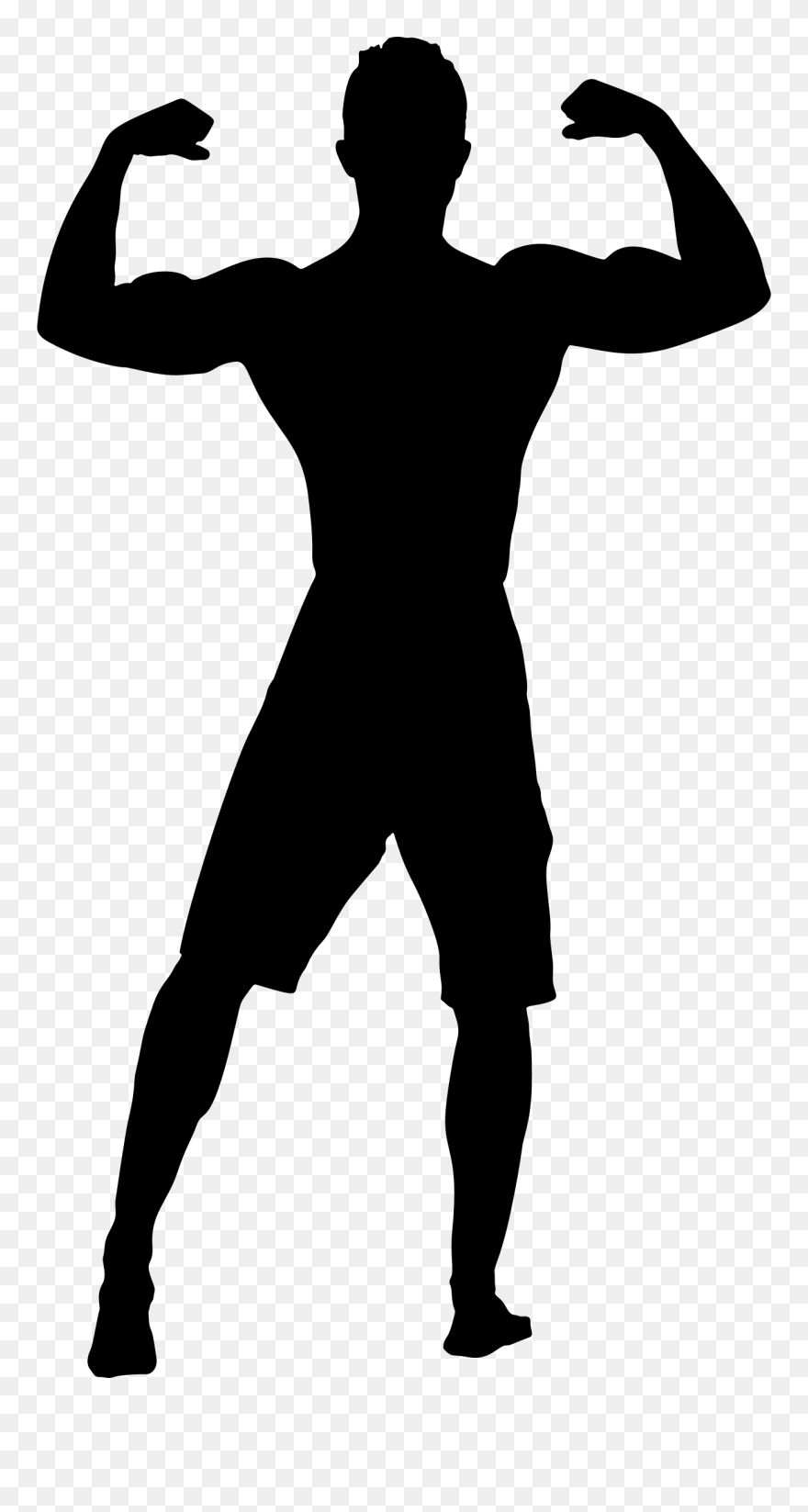 Portable Network Graphics Vector Graphics Clip Art - Silhouette Muscle Flexing - Png Download
