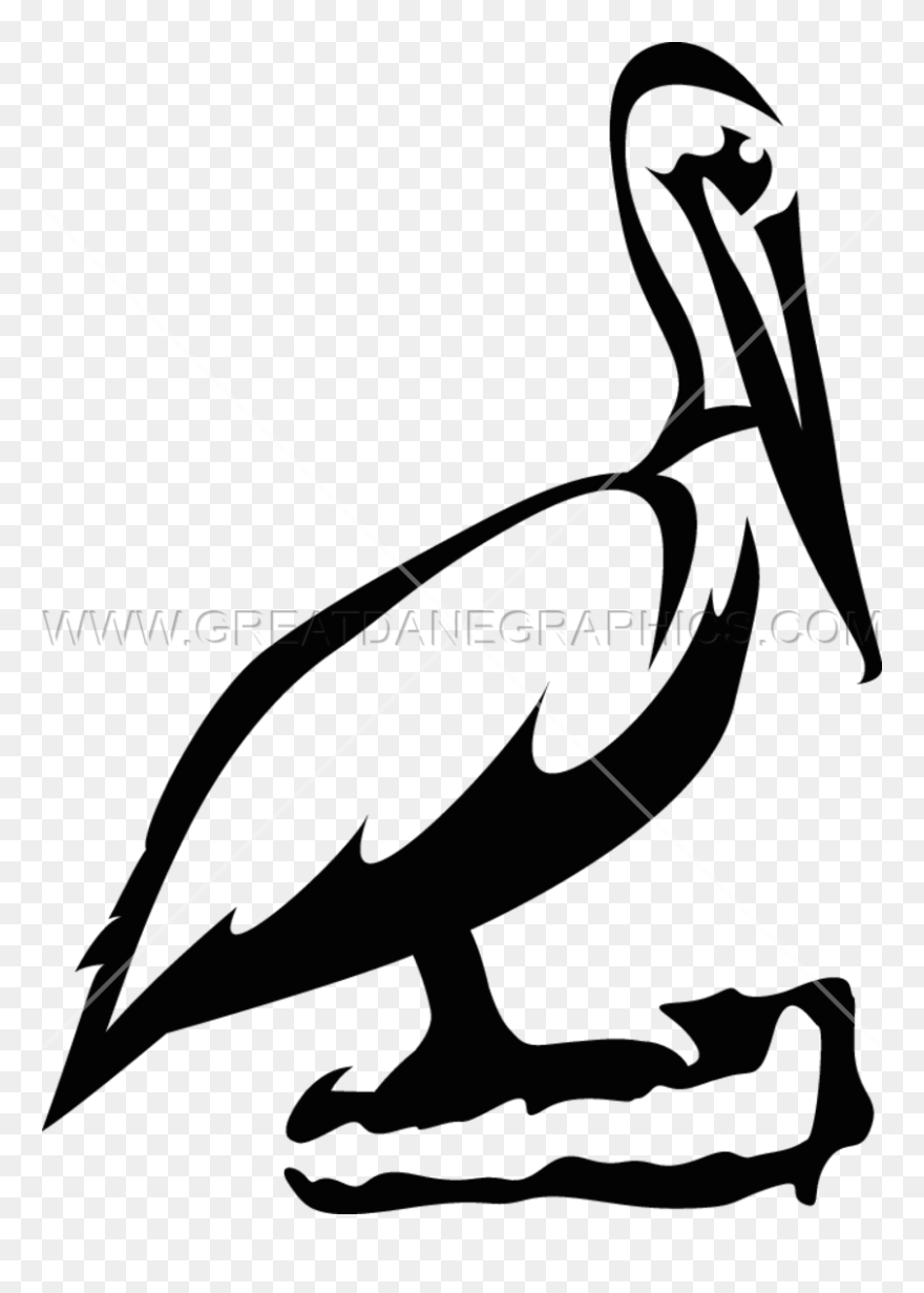 Pelican Clipart Clip Art, Pelican Clip Art Transparent - Black And White Pelican Clip Art - Png Download