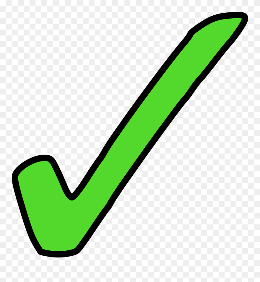 Bright Green Tick Svg Clip Arts - Cartoon Green Tick - Png Download