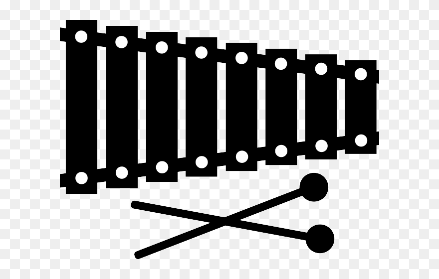 Xylophone Clipart Black - Png Download