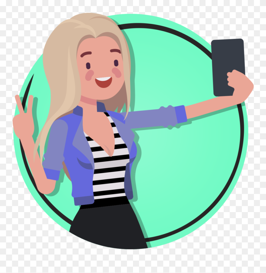 The Instagrammer - Cartoon Clipart