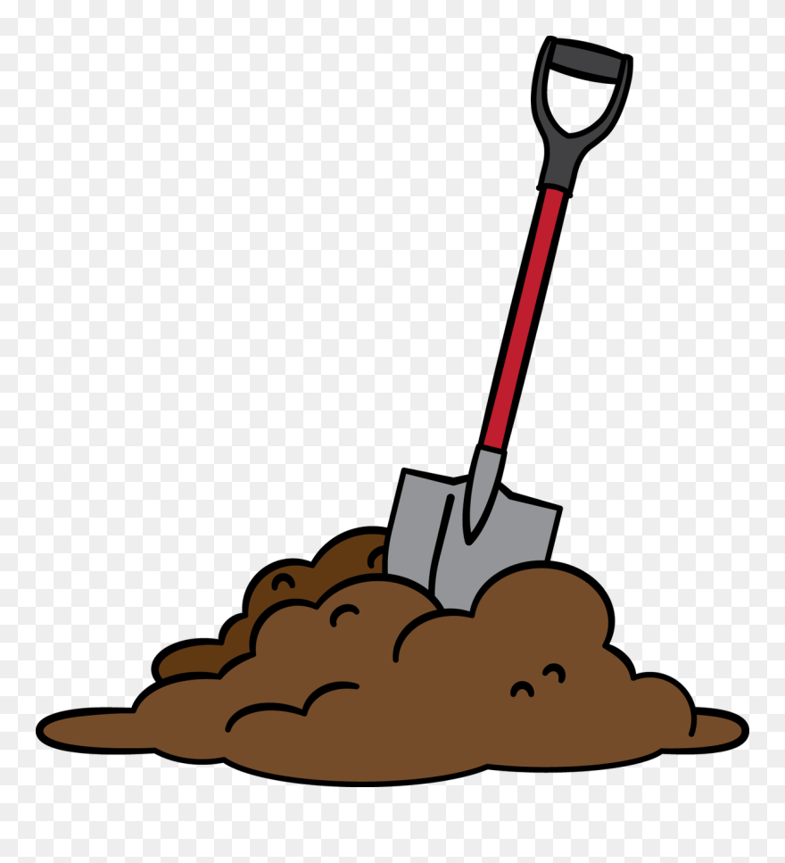 Dirt Clipart Shovel Dirt, Dirt Shovel Dirt Transparent - Shovel In Dirt Clipart - Png Download