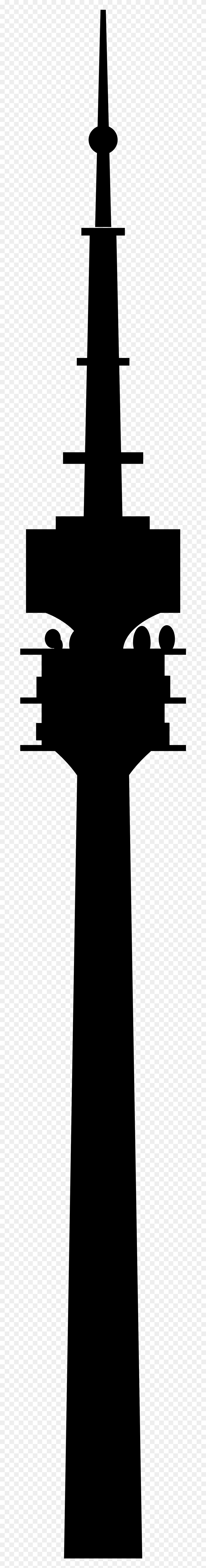 Filekontur Olympiaturm - Silhouette Clipart