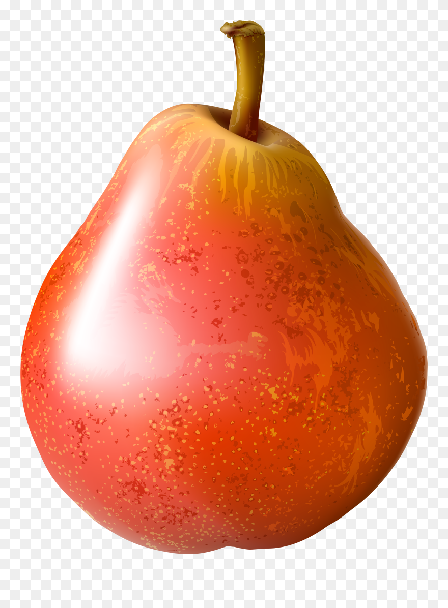 Red Png Clip Art - Red Pear Transparent Background