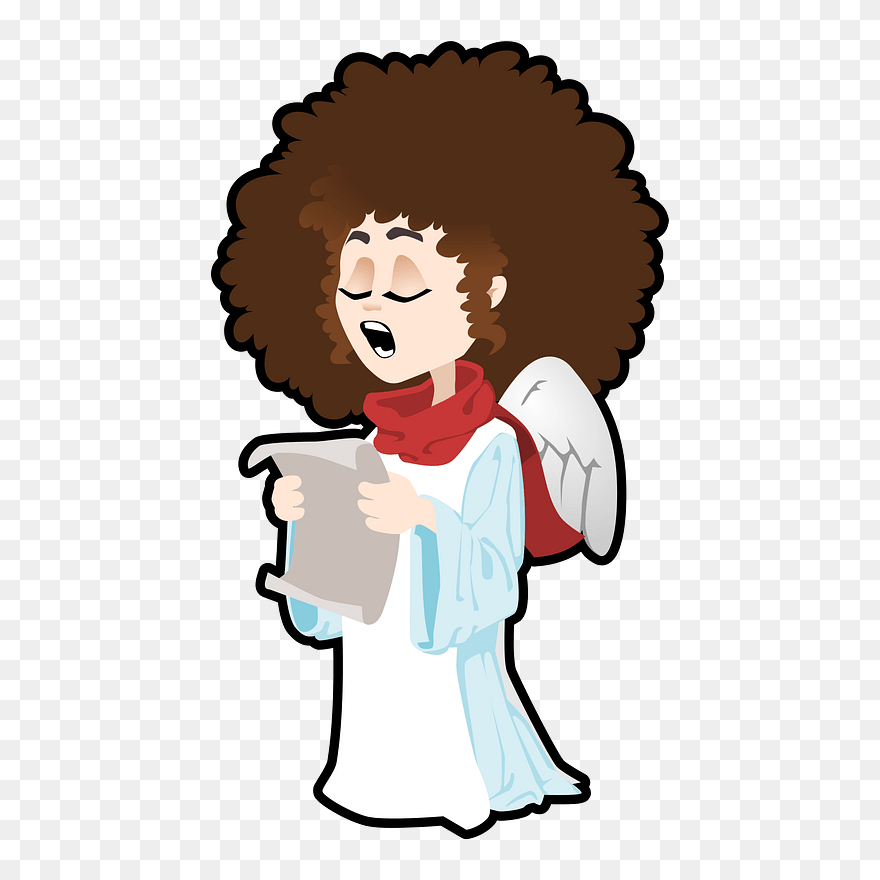 Singing Angel Clipart - Angels Sing Png Transparent Png