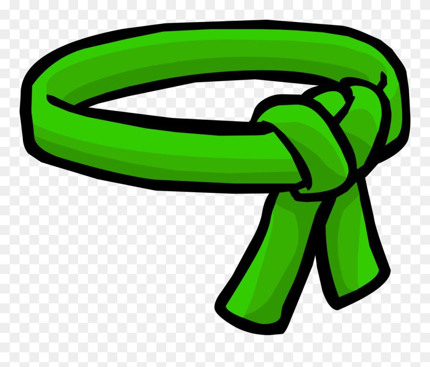 Ninja Clipart Green Ninja, Ninja Green Ninja Transparent - Club Penguin Green Belt - Png Download