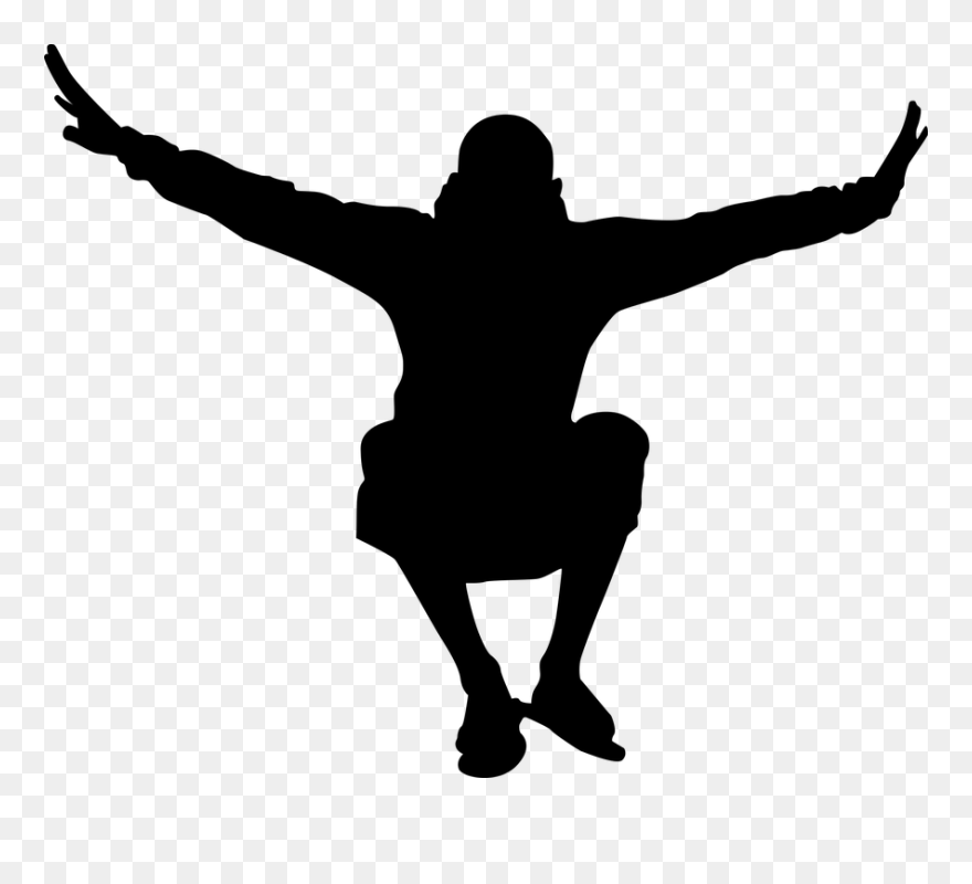 Jump Silhouette Png Free Image - Jumping Silhouette Png Clipart
