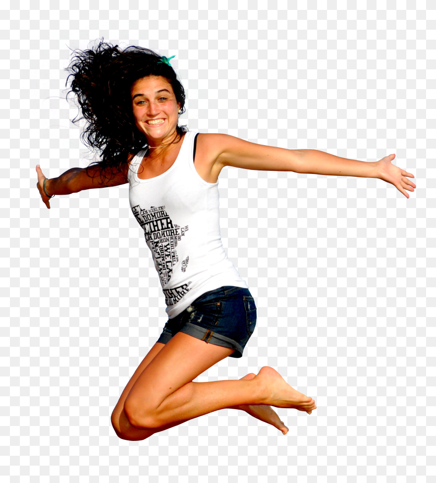 Boy Jump Png Clipart - Girl Jumping Transparent Background