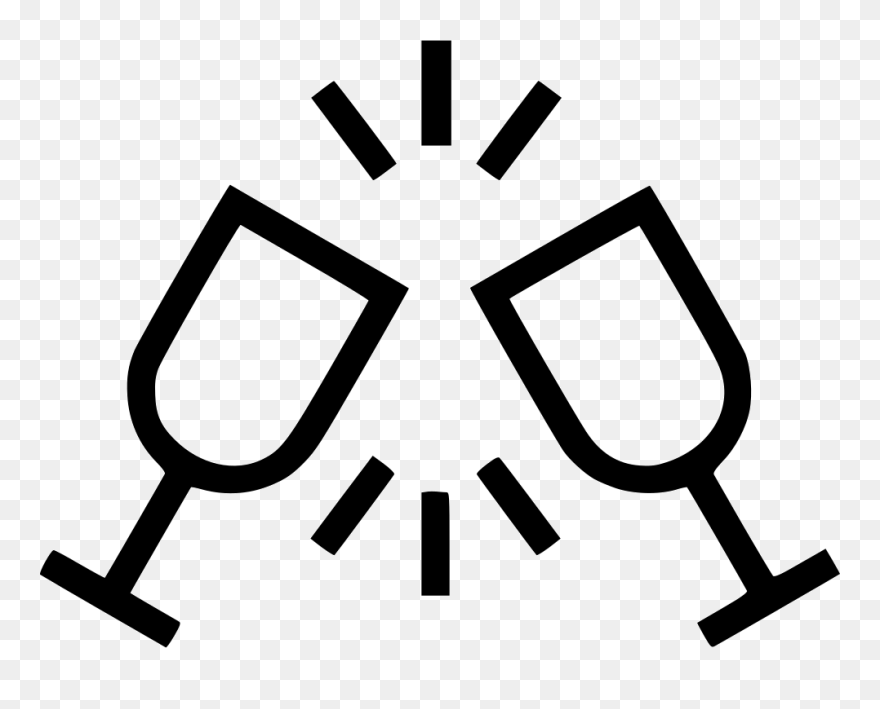 Wine Glass Salute Cheers Toast - Toast Glass Icon Clipart