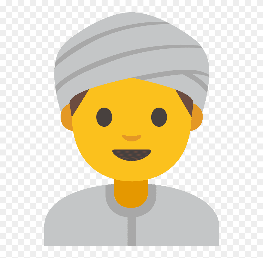 Man Wearing Turban Emoji Clipart - ايموجي مسلم - Png Download